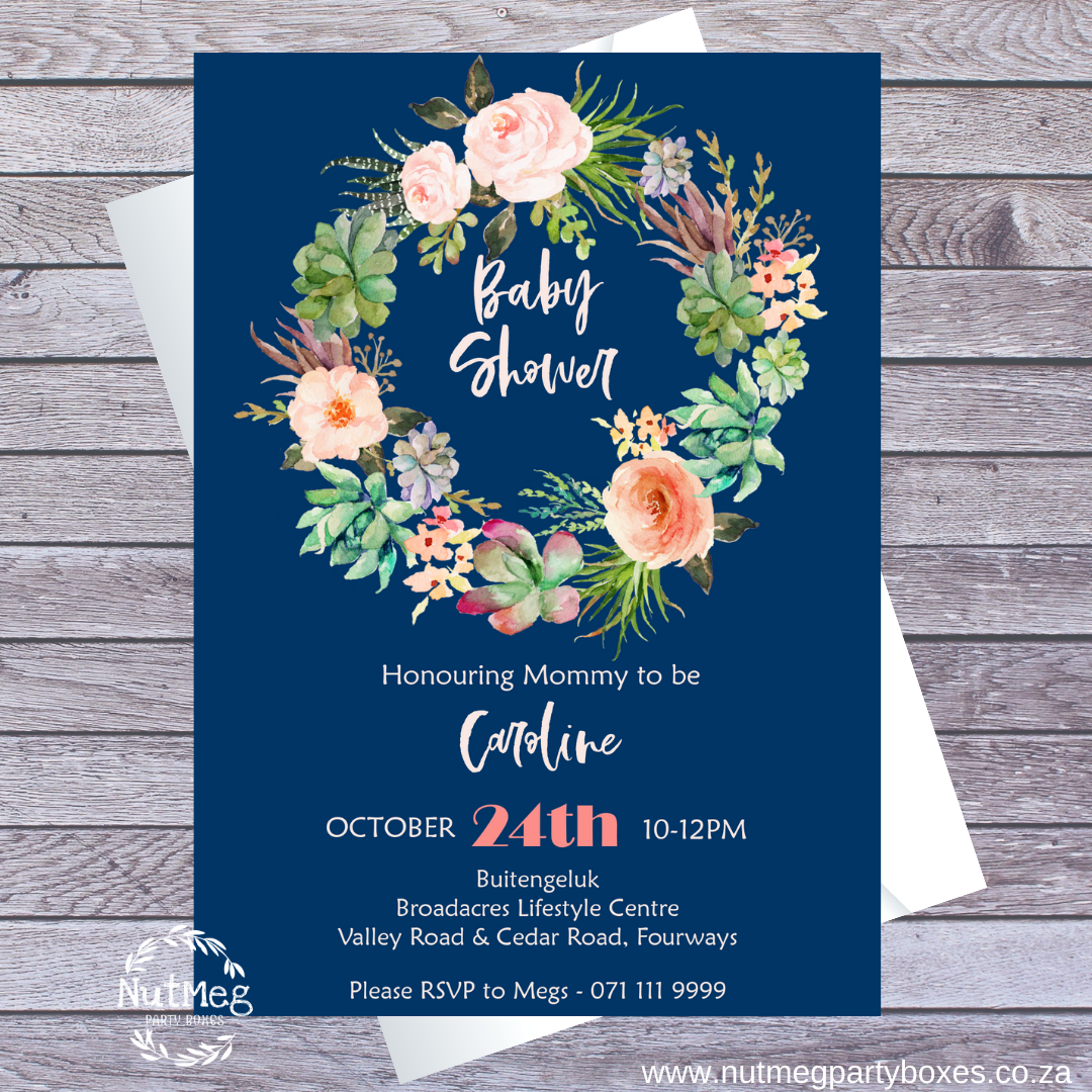 Digital baby shower store invitations