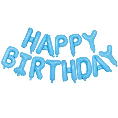 Happy Birthday Baby Blue Foil Balloons